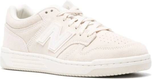 New Balance Witte Sneakers Panel Ontwerp Vetersluiting White Dames