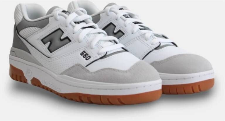 New Balance Witte Suède Sneakers met Merklogo Multicolor Heren