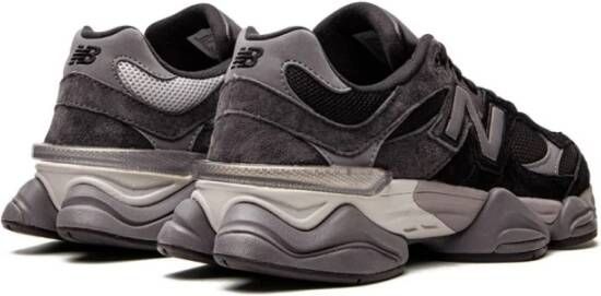 New Balance Zwarte Leren Sneakers Dikke Zool Black Dames