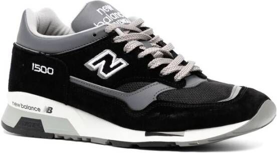 New Balance Zwarte leren veterschoenen Black Heren