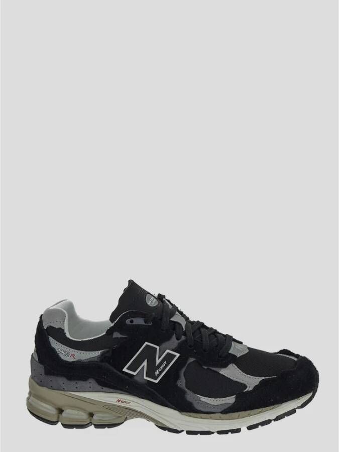 New Balance Zwarte Mesh & Suède Veterschoenen Black Dames