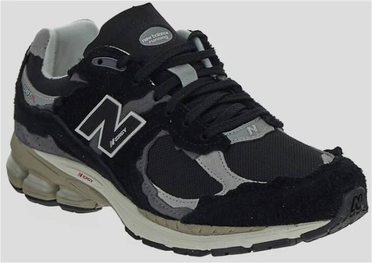 New Balance Zwarte Mesh & Suède Veterschoenen Black Dames