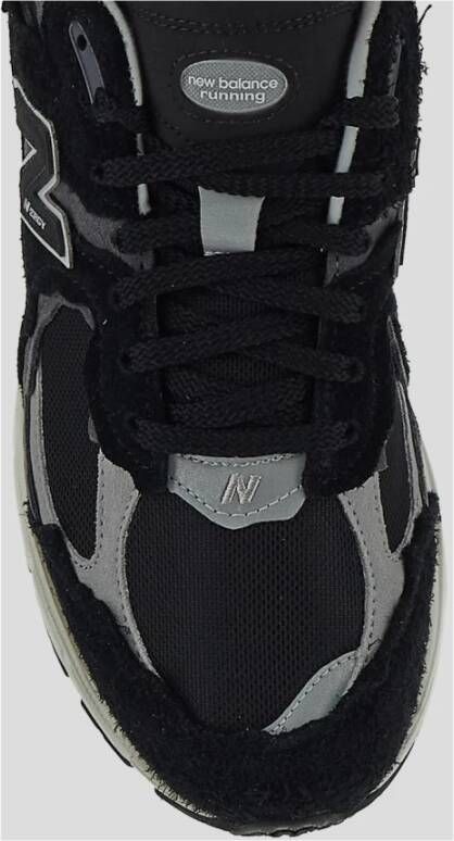 New Balance Zwarte Mesh & Suède Veterschoenen Black Dames