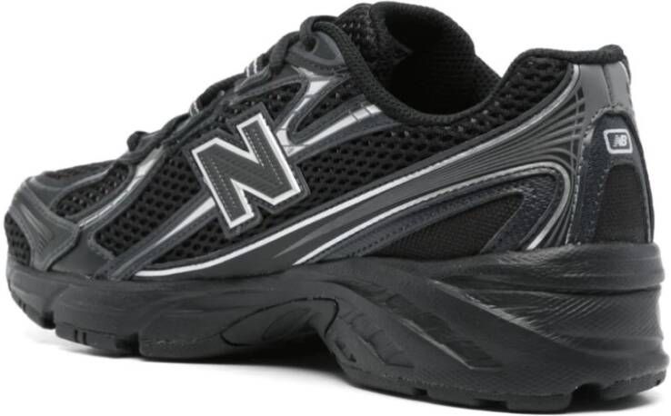 New Balance Zwarte Mesh Panel Sneakers Black Dames