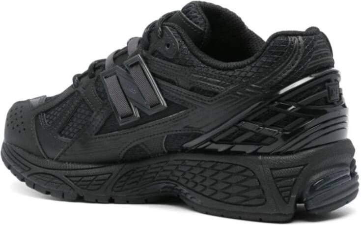 New Balance Zwarte Mesh Sneakers Veters Logo Black Dames