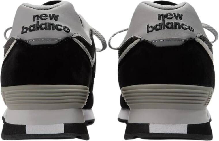 New Balance Zwarte platte schoenen 576 stijl Black Heren