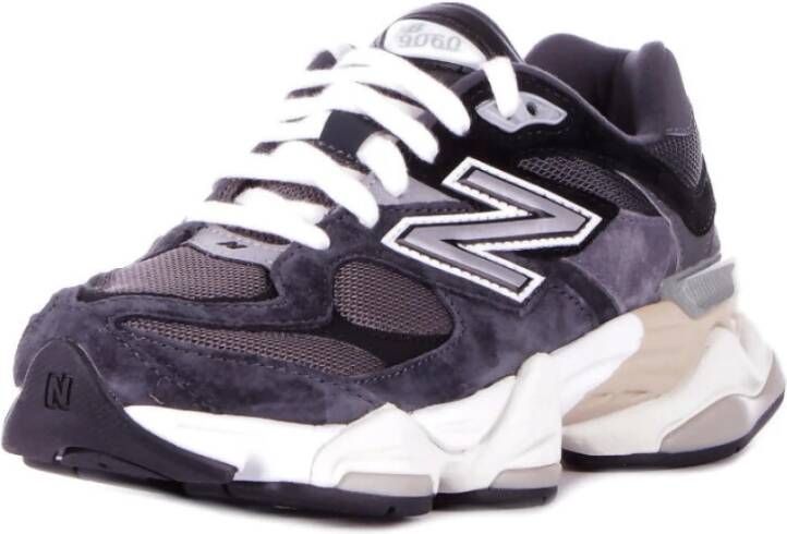 New Balance Zwarte Sneakers Aanbevolen Logo Suède Canvas Rubberen Zool Black Heren