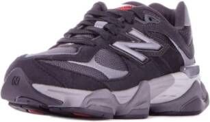 New Balance Zwarte Sneakers Junior Logo Leer Rubber Black Dames