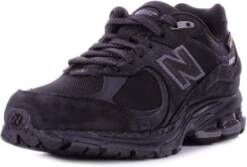 New Balance Zwarte Sneakers Leer Rubber Stof Black Heren