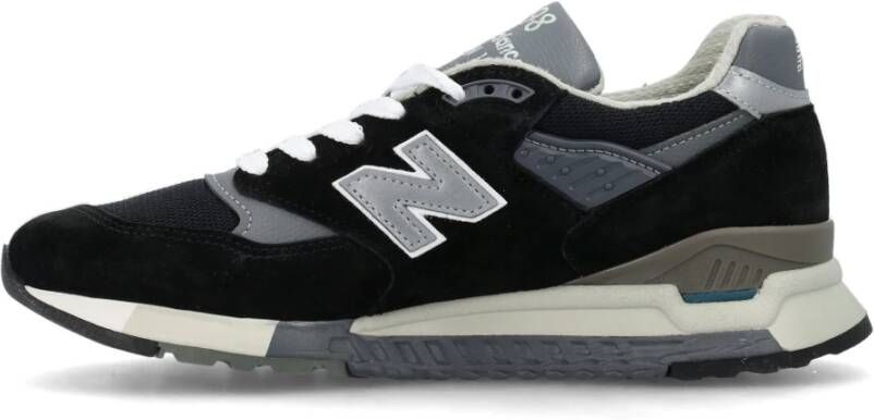 New Balance Zwarte Suède Sneakers Lage Top Veters Multicolor Heren