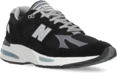 New Balance Zwarte Suède Sneakers met Logodetail Black Heren