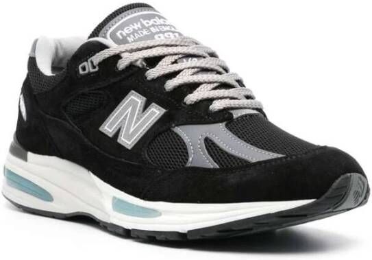 New Balance Zwarte Grijze Witte Sneaker Paneelontwerp Black Heren