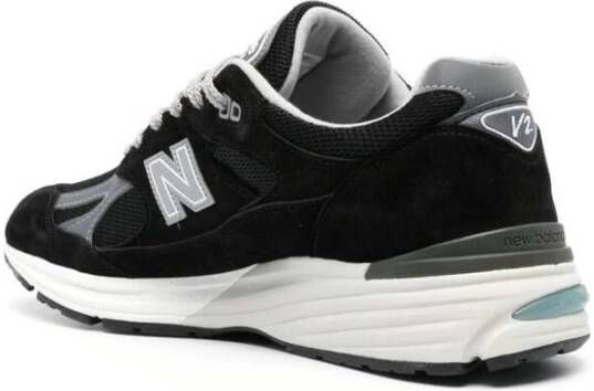 New Balance Zwarte Grijze Witte Sneaker Paneelontwerp Black Heren