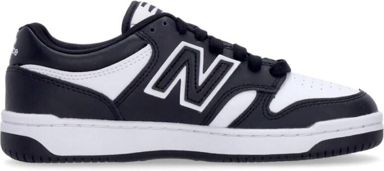 New Balance Zwart Wit Lage Veterschoen Black Heren