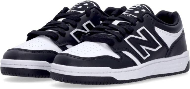 New Balance Zwart Wit Lage Veterschoen Black Heren