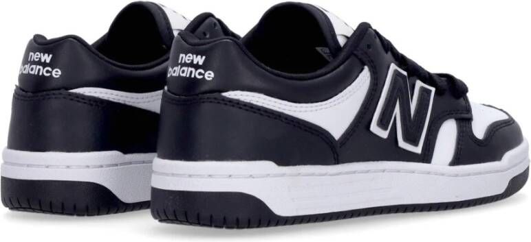 New Balance Zwart Wit Lage Veterschoen Black Heren