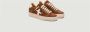 Newlab Bruin Suède Witte Bont Sneaker Brown Heren - Thumbnail 2