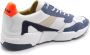 Newlab Racer Sneaker Wit Leer en Blauw Suède Trainer Multicolor Heren - Thumbnail 3