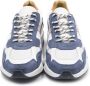 Newlab Racer Sneaker Wit Leer en Blauw Suède Trainer Multicolor Heren - Thumbnail 4