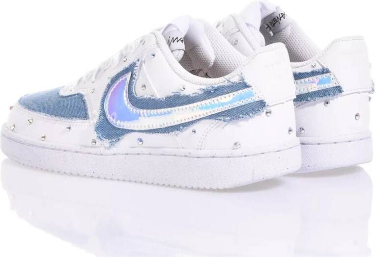 Nike Aangepaste Damessneakers Zilver Lichtblauw Multicolor Unisex