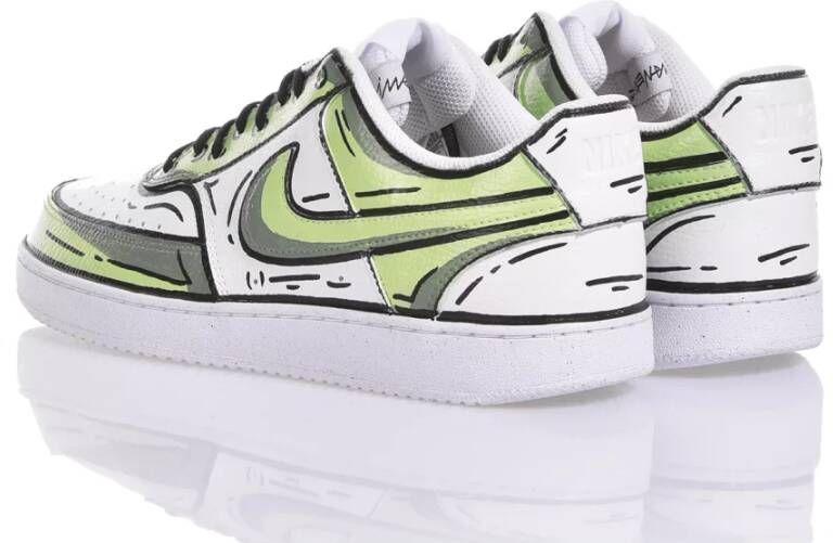 Nike Aangepaste Groen Witte Sneakers Multicolor Heren