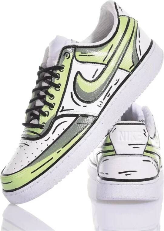 Nike Aangepaste Groen Witte Sneakers Multicolor Heren