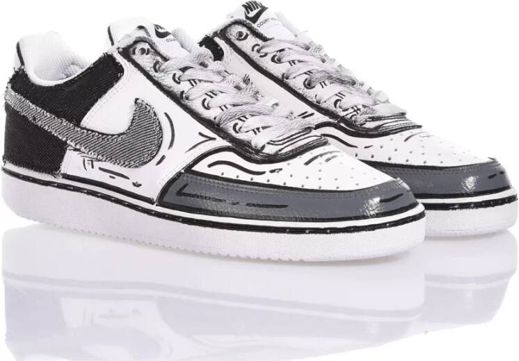 Nike Aangepaste Stijlvolle Sneakers Wit Grijs Zwart Gray Heren