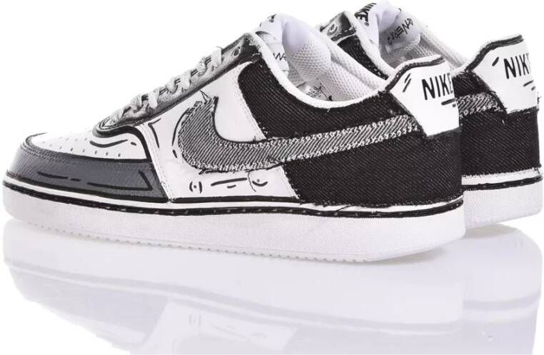 Nike Aangepaste Stijlvolle Sneakers Wit Grijs Zwart Gray Heren