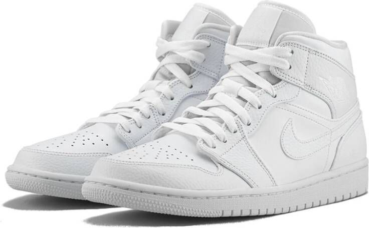 Nike Air Jordan 1 Mid Sneakers Wit Heren