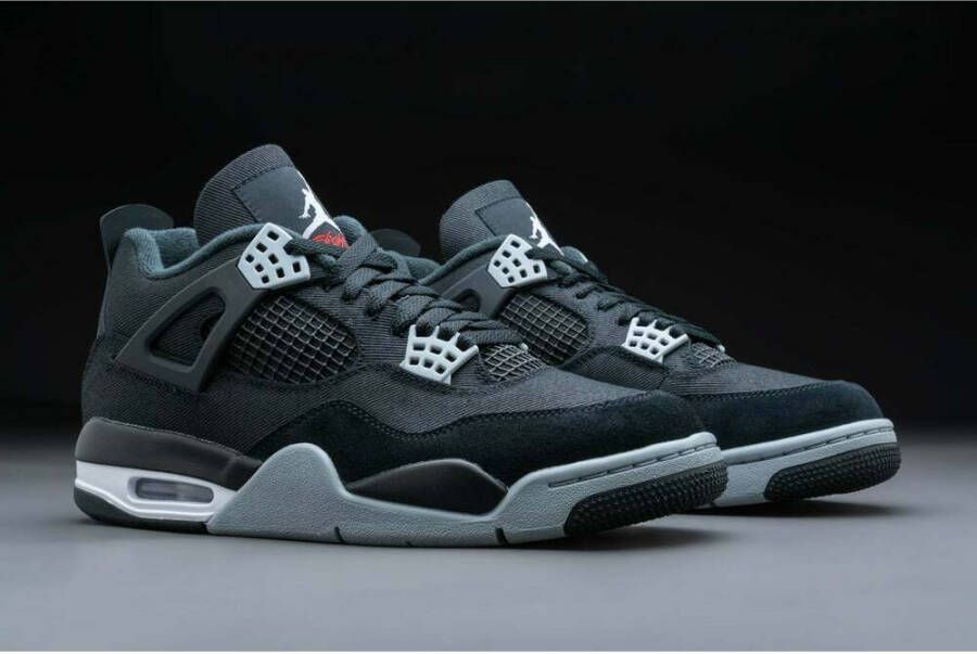 Nike Air Jordan 4 retro se zwart canvas Blauw Heren