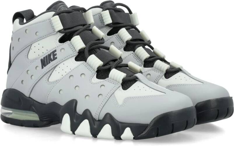 Nike Leren High-Top Sneakers Gray Heren