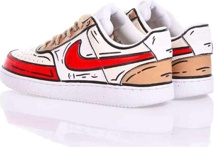 Nike Ambachtelijke Beige Wit Rood Sneakers Multicolor Heren