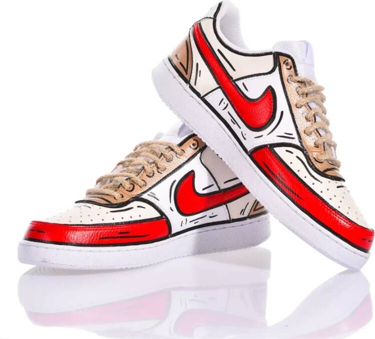 Nike Ambachtelijke Beige Wit Rood Sneakers Multicolor Heren