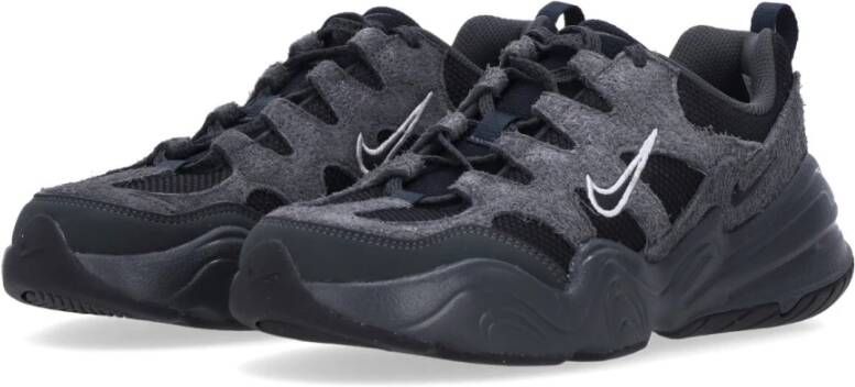 Nike Antraciet Lage Sneaker met Swoosh-logo Black Heren