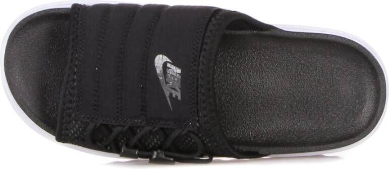 Nike Asuna Slide Damesslippers Zwart Wit Black Dames