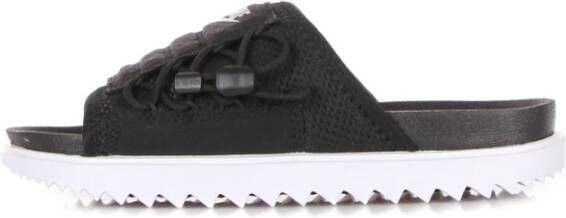 Nike Asuna Slide Damesslippers Zwart Wit Black Dames