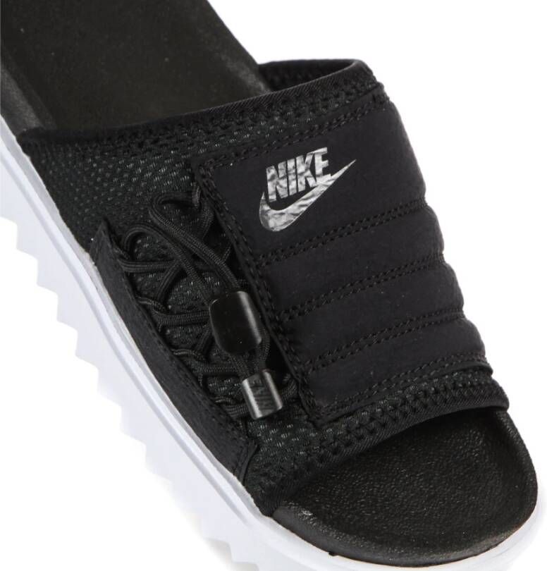 Nike Asuna Slide Damesslippers Zwart Wit Black Dames