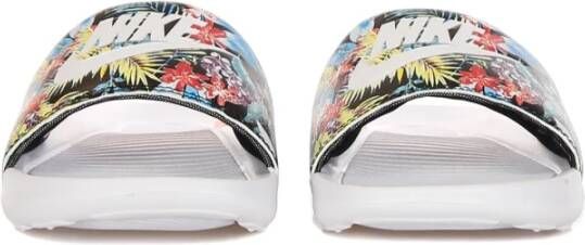 Nike Bedrukte Slide Slippers Zwart Wit Multicolor Dames