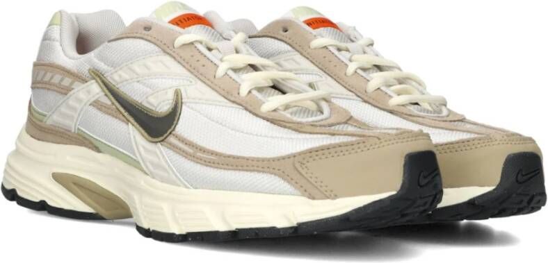 Nike Beige Sneakers Stijlvolle Look Groen Accent Beige Heren