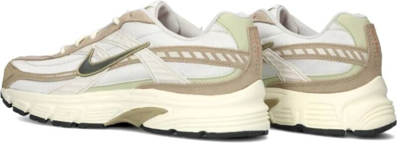 Nike Beige Sneakers Stijlvolle Look Groen Accent Beige Heren