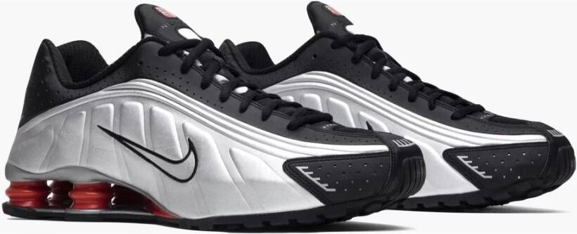 Nike Beperkte Editie Zwart Metallic Zilver Shox R4 Black Heren