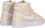 Nike Bruin Leren Hoge Sneaker Beige Dames - Thumbnail 5