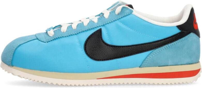 Nike Cortez Textiel Lage Schoen Blauw Zwart Rood Blue Heren