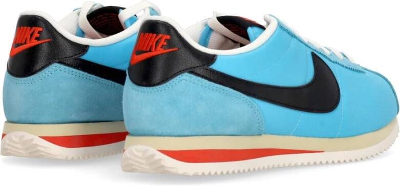 Nike Cortez Textiel Lage Schoen Blauw Zwart Rood Blue Heren