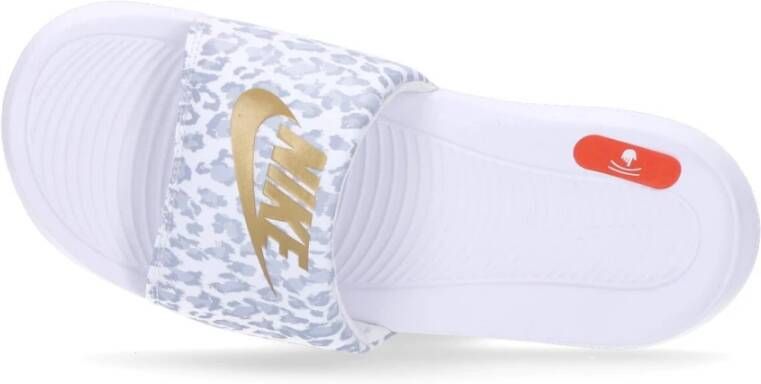 Nike Dierenprint Slide Slippers Wit Goud Grijs White Dames