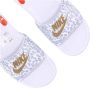 Nike Dierenprint Slide Slippers Wit Goud Grijs White Dames - Thumbnail 4