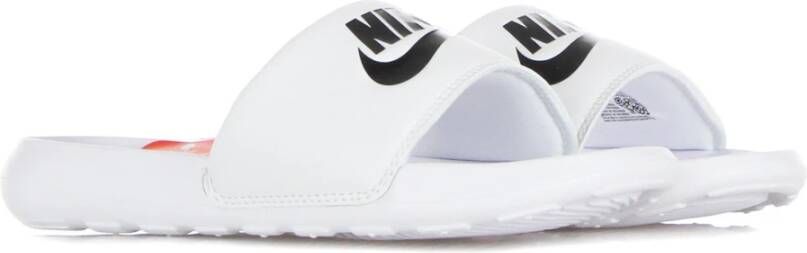 Nike Flexibele Slide Slippers Wit Zwart Wit White Dames