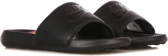 Nike Flexibele Zwarte Slide Slippers met Logo Black Dames