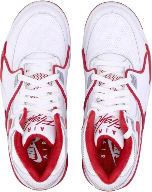 Nike Flight 89 Lage Sneaker Wit Rood Grijs White Heren