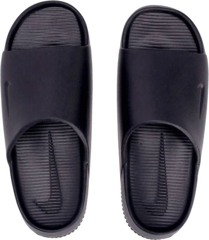 Nike Gevormde Rubber Slippers Zwart Black Heren